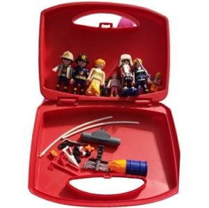 playmobil lot with case, figures and accessories